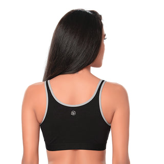 JS 92-Non Padded Solid Low Impact Sports Bra